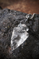 White Crystal Pendant Buddha Trace