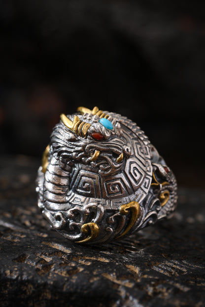 Buddha Trace Tibetan Xuanwu Guardian Ring Buddha Trace