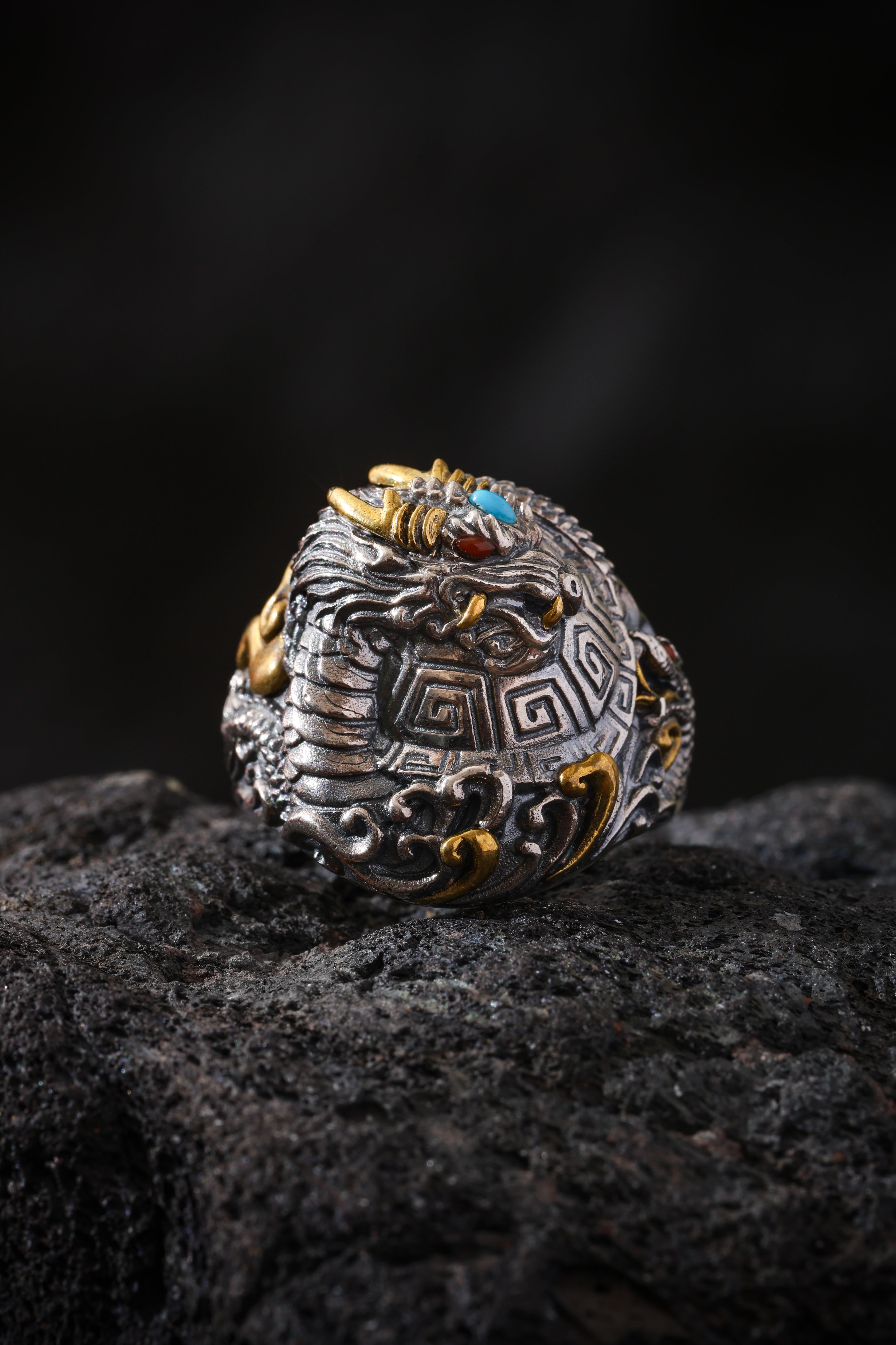 Buddha Trace Tibetan Xuanwu Guardian Ring Buddha Trace