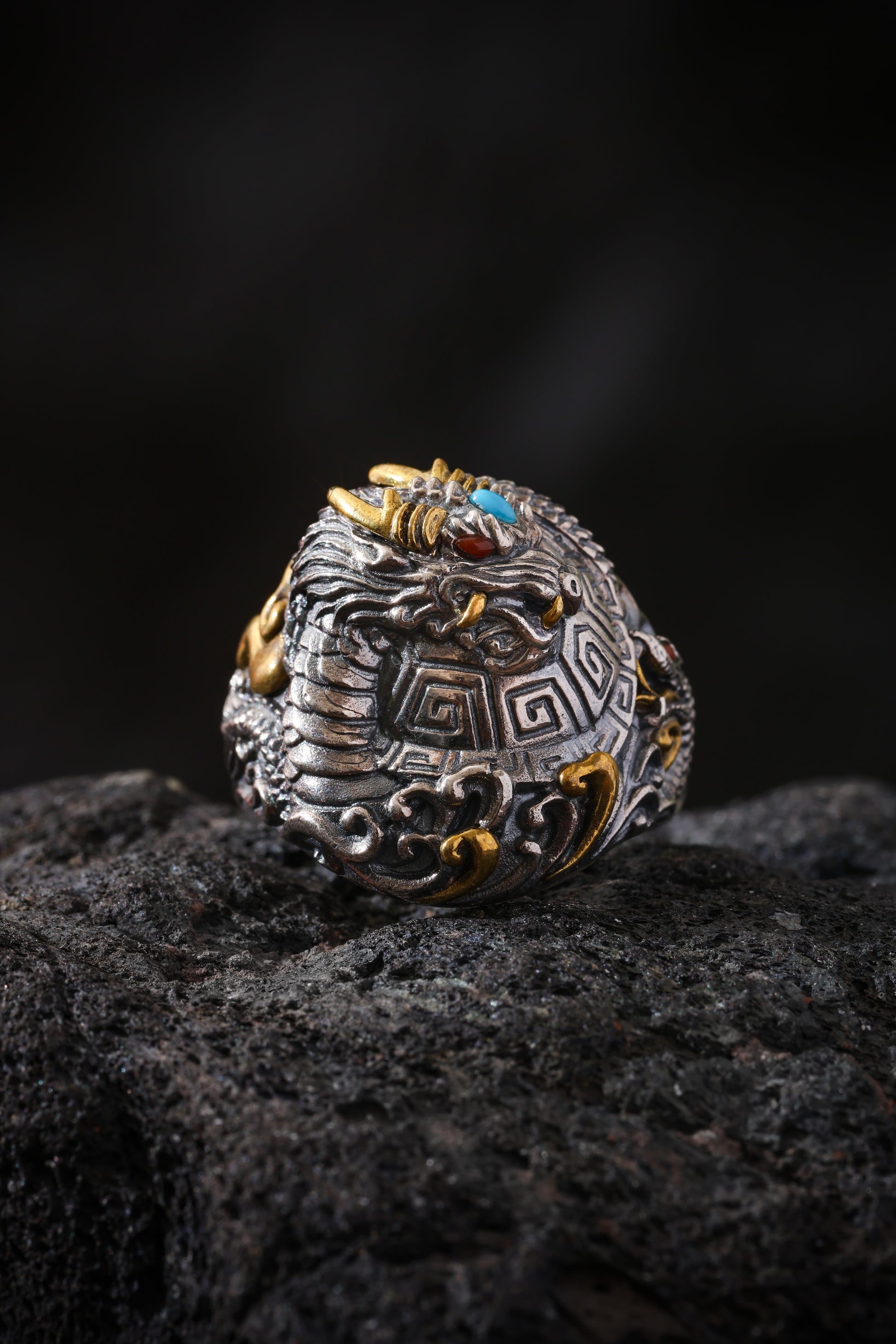 Buddha Trace Tibetan Xuanwu Guardian Ring Buddha Trace