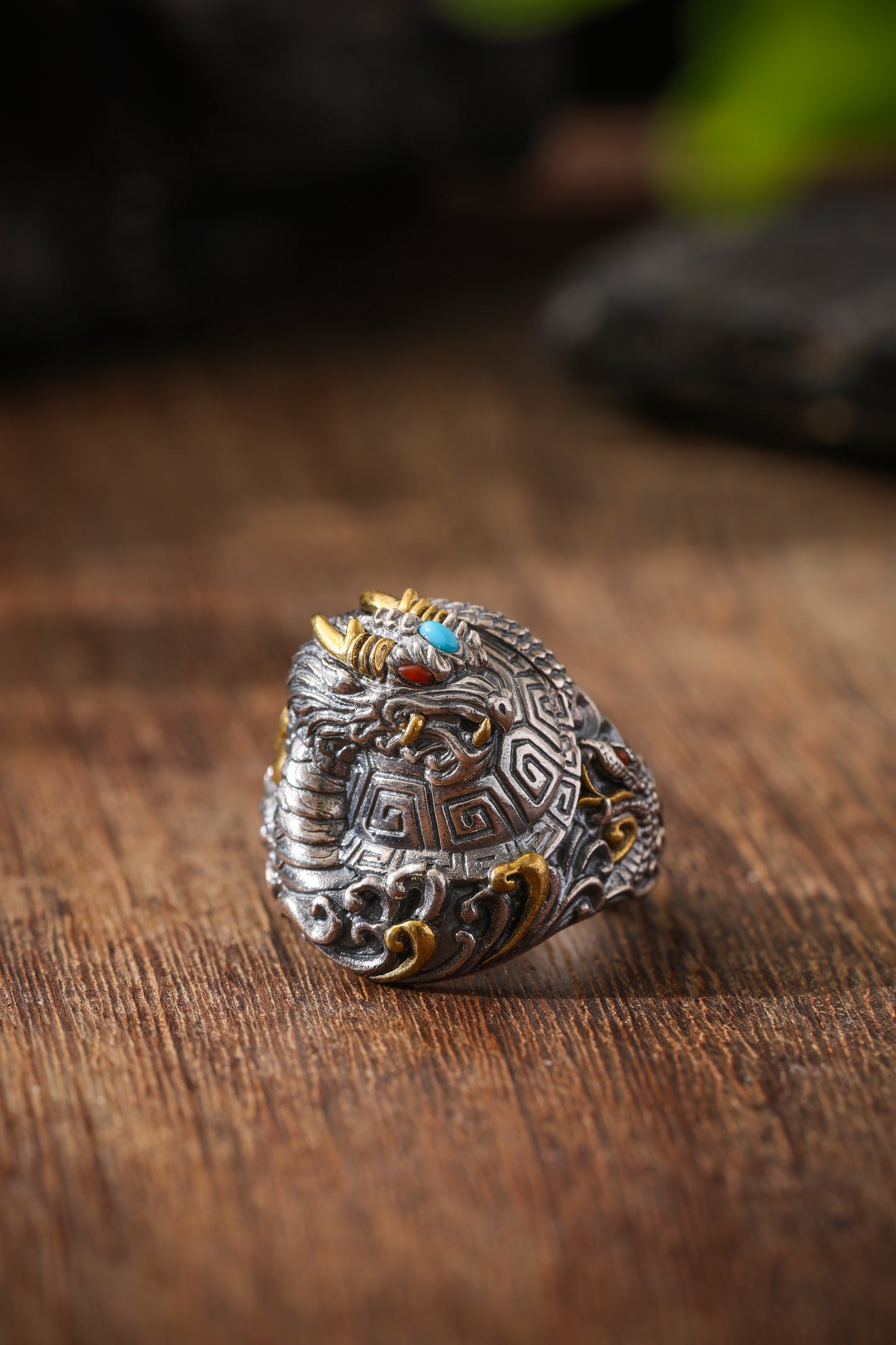 Buddha Trace Tibetan Xuanwu Guardian Ring Buddha Trace