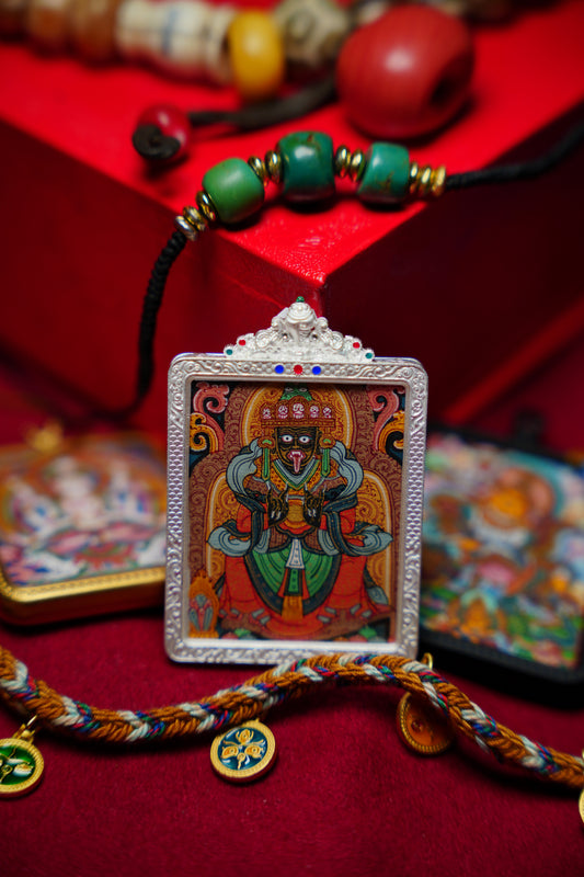 Buddha Trace Tibetan Zashi Lhamo Thangka Buddha Trace