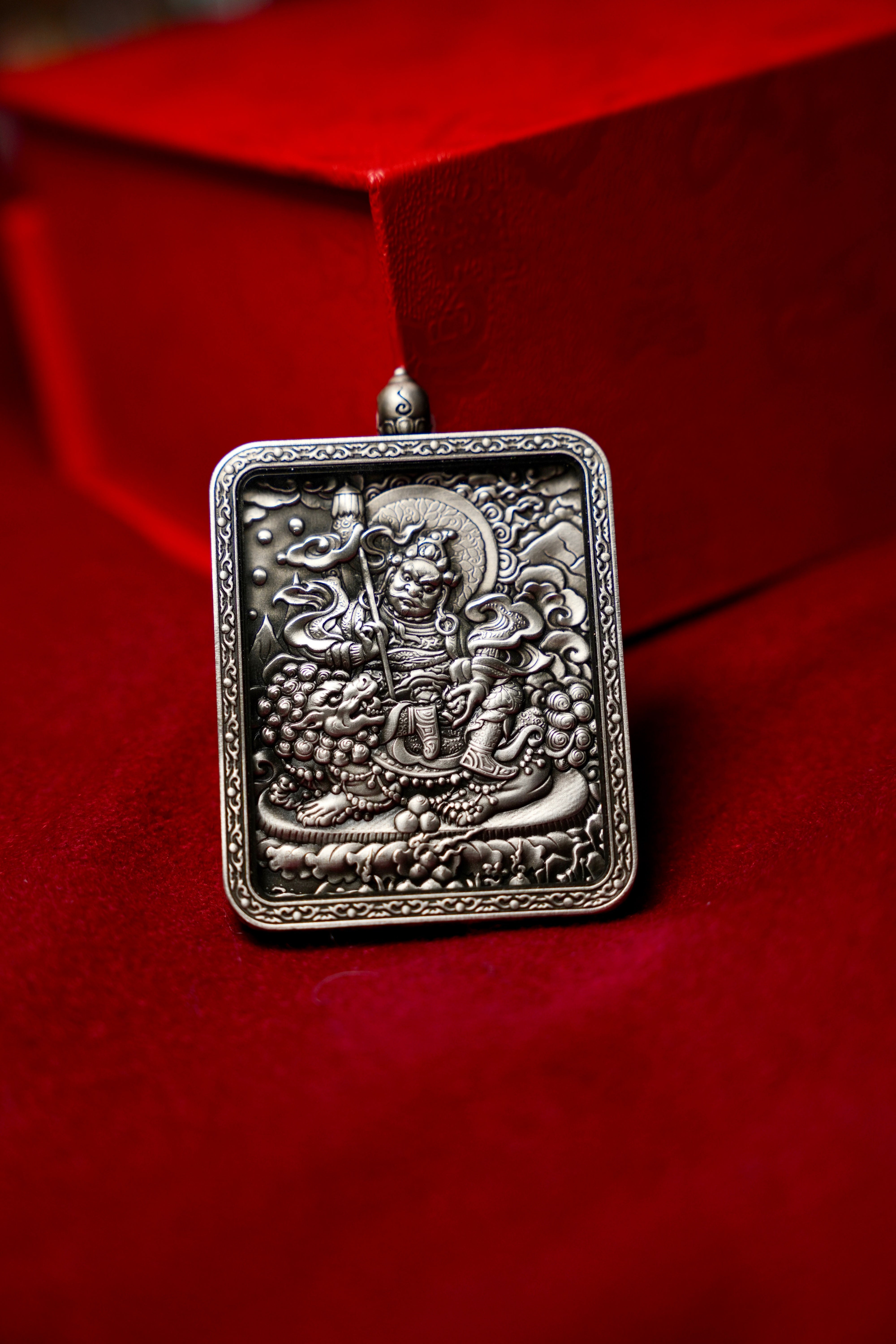 Buddha Trace Tibetan Zashi Lhamo black Thangka Buddha Trace