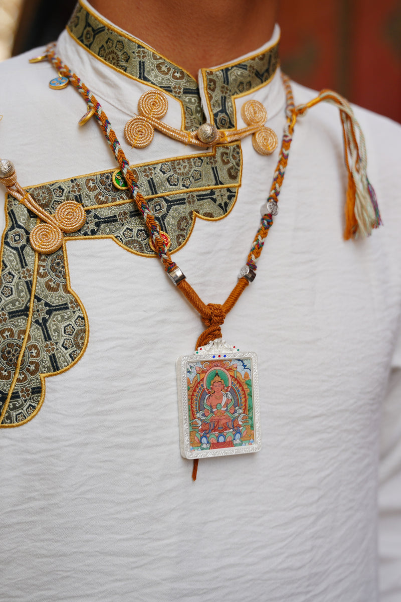 Buddha Trace Tibetan Amitayus Buddha Thangka Buddha Trace