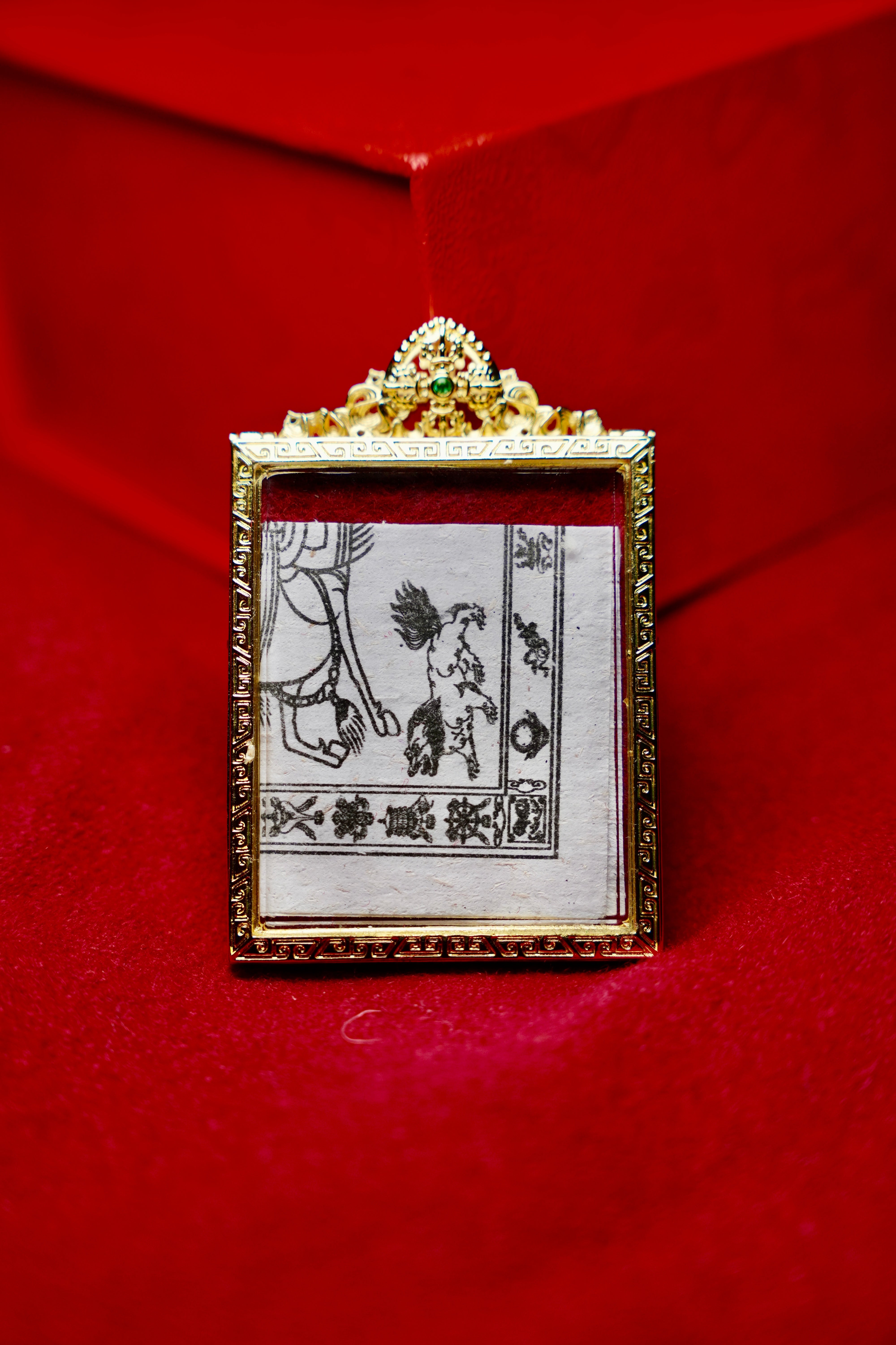 Buddha Trace Tibetan Hayagriva Thangka Buddha Trace