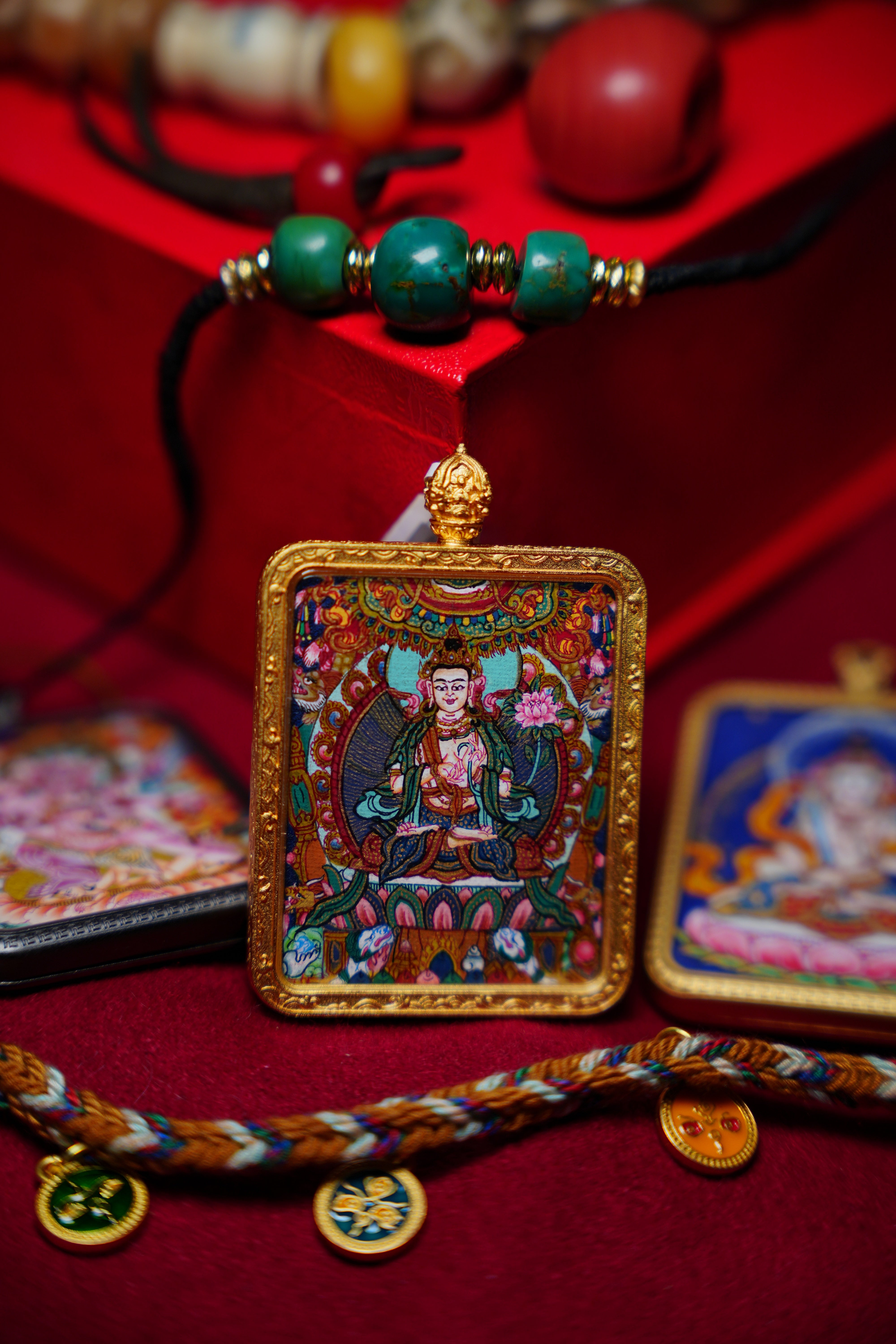 Buddha Trace Tibetan Vajrasattva Colorful Thangka Buddha Trace